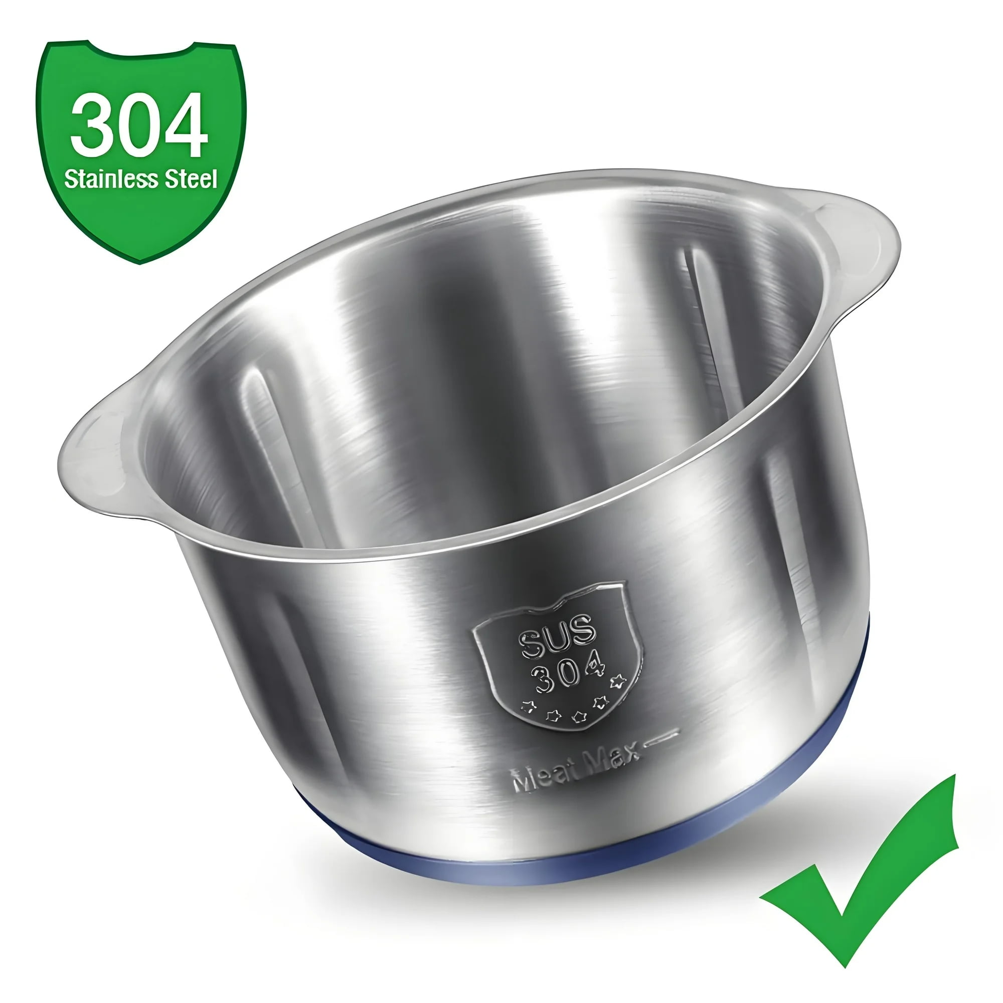 500W Electric Food Chopper & Meat Grinder, 5L Stainless Steel Multifunctional Kitchen Processor with 5 Speeds, Vegetable Slicer & Dough Maker for Home Cooking