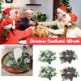 thumbnail image 3 of LUVCLS Candelabro de Navidad, guirnalda de piñas y bayas artificiales, candelabro nuevo, 3 of 6