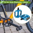 thumbnail image 2 of Pedal de bicicleta de aleación de aluminio universal con tiras reflectantes azules, antideslizante para BMX y MTB, 2 of 7