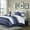 Navy#2, variant on King Size Bed In A Bag, 7 Piece Comforter Set Navy Cal King, Navy Cotton Bedding Set,Polyester Bed Sheet Set, Household Supplies & Décor Bedding Bedding Sets