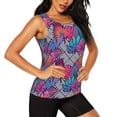 thumbnail image 2 of Balery Tropical Leaves Camiseta sin mangas estampada ligera para mujer, tops de entrenamiento sin mangas, camisetas de yoga transpirables de secado rápido.-Large, 2 of 7