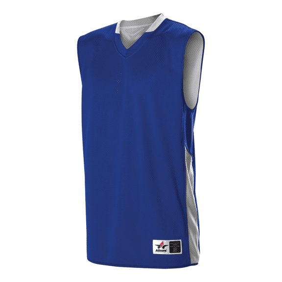 Alleson Athletic 589RSP Adult Single Ply Reversible Jersey - Royal White