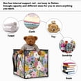 thumbnail image 5 of Home Organizer Foldable Fabric Storage Bin With Handle Colorful Hand Drawn Flowers, 5 of 7