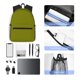 thumbnail image 4 of Disketp Olive Mochila Ligera Clásica con Múltiples Bolsillos, Mochila Casual para Hombre y Mujer, Ideal para Escuela, Trabajo y Viajes, 4 of 6