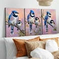 thumbnail image 4 of Hieng Unframed Canvas Print Oil Painting Blue Jay Canvas Art Bird Animal Wall Art Decoration Gift, 4 of 6