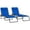 Blue, variant on Outsunny 2 PCs Folding Lounge Chair, Chaise Lounge with Headrest Dark Blue
