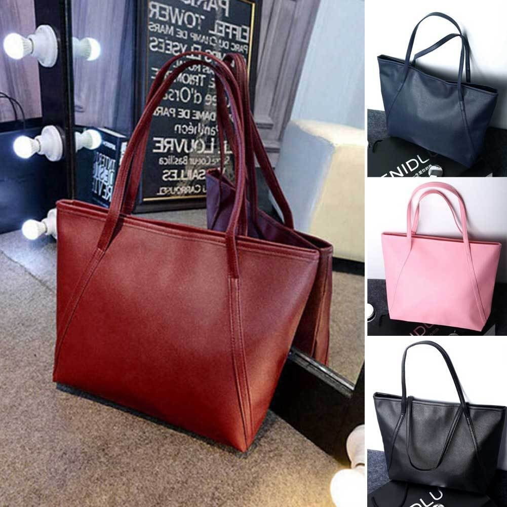 New Fashion Women PU Leather Handbag Shoulder Bag Messenger Hobo Tote Purse Bag 