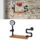 thumbnail image 5 of Estante de pared de hierro forjado estante de almacenamiento para colgar en la pared de estilo industrial de aplicación amplia de madera carbonizada de acero maleable para baño ANGGREK Otros, 5 of 8