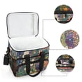 thumbnail image 6 of FORMRS Insulated Cooler Bag 24 Cans Capacity Soft Leakproof Lunch Box with Side Pockets, White Floral Garden, 6 of 7