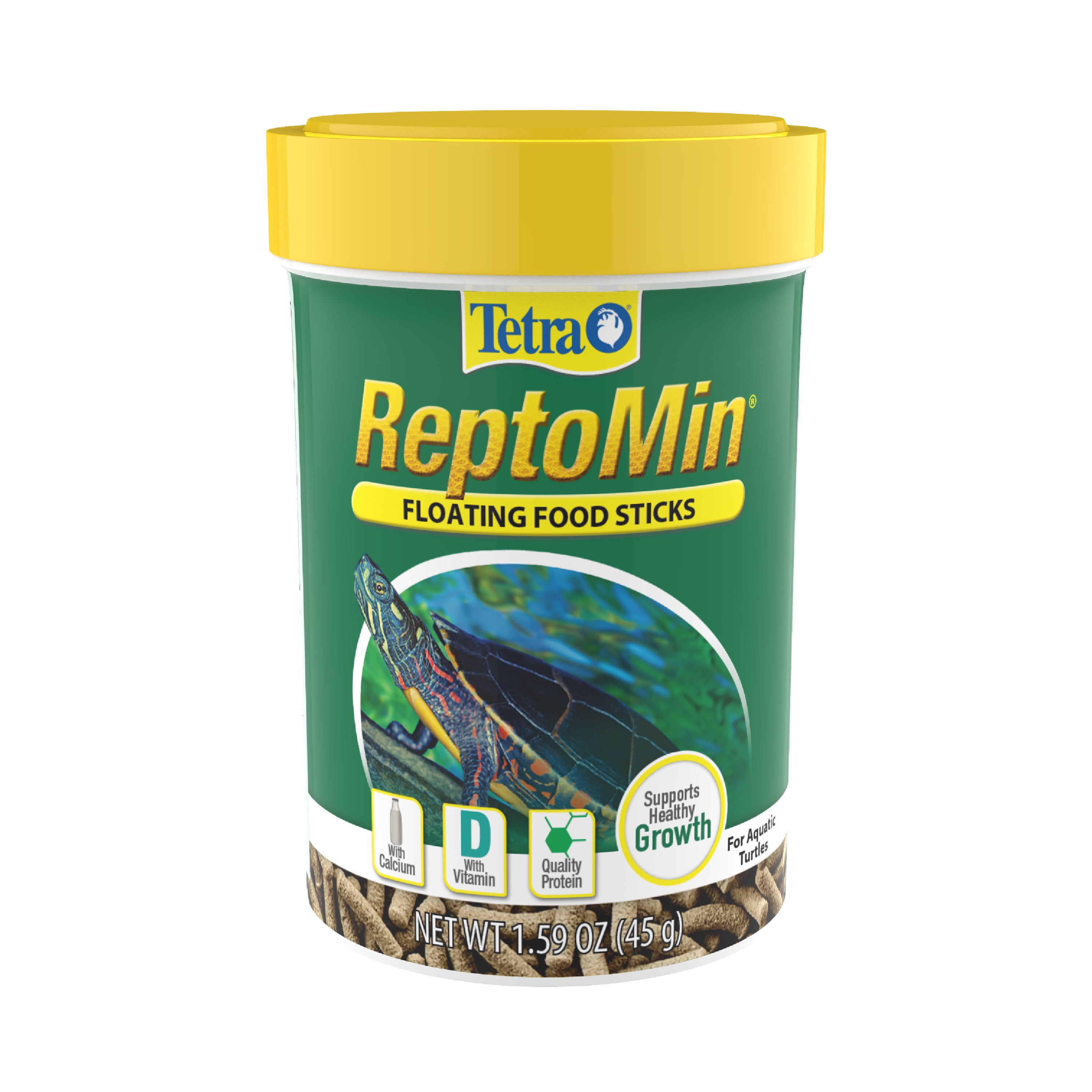(2 pack) Tetra ReptoMin Floating Food Sticks, 1.59 ounces/45 grams, Soft Stick Food Formulated For Aquatic Turtles