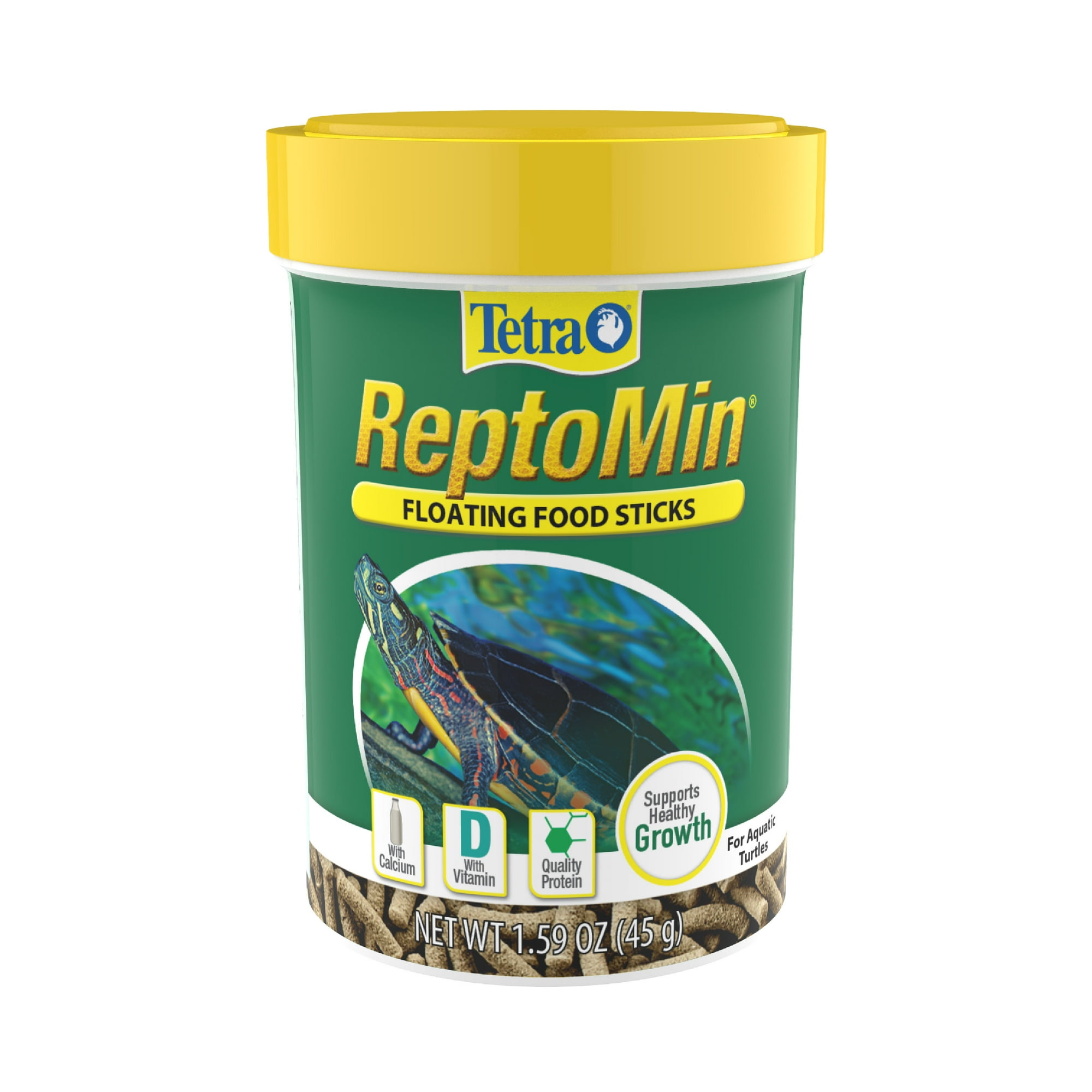 Tetra ReptoMin Floating Food Sticks, 1.59 ounces/45 grams, Soft Stick Food Formulated For Aquatic Turtles