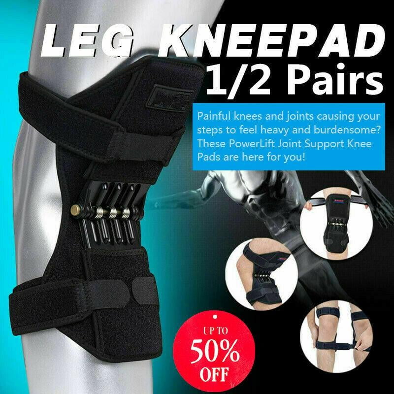 2Pcs Power Knee Stabilizer Pads Lift Joint Support Powerful Rebound Spring Force 