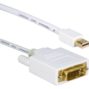 Dvi Digital Video Monitor - QVS 3ft Mini DisplayPort to DVI Digital Video Cable - DVI/Mini DisplayPort for Video Device, TV, Plasma, Monitor - 3 ft - 1 x Mini DisplayPort Male Digital Audio/Video - 1 x DVI Male Video - Whit
