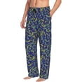 thumbnail image 3 of Kdxio Uncaria Flower Print Men's Sleep Pajama Pant Lounge Pants with Pockets, 3 of 8