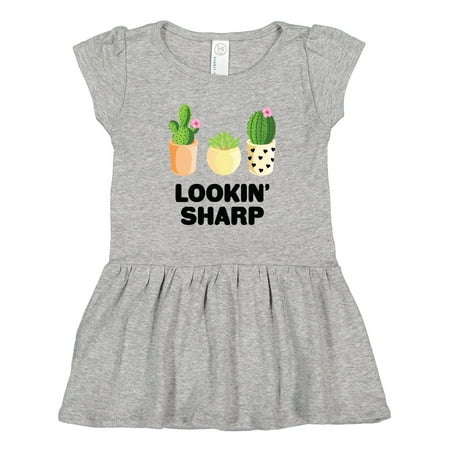 

Inktastic Lookin Sharp with Cacti and Succulent Gift Toddler Girl Dress