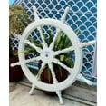 thumbnail image 2 of Wooden Ship Wheel (Full White Painted) - (42 Inches, White), 2 of 6