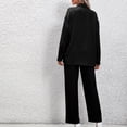 thumbnail image 4 of Puntoco Moda Mujer Casual Sólido Manga Larga Pantalones Largos Cuello Vuelto Blusas Conjuntos Liquidación Puntoco Puntoco-834, 4 of 6