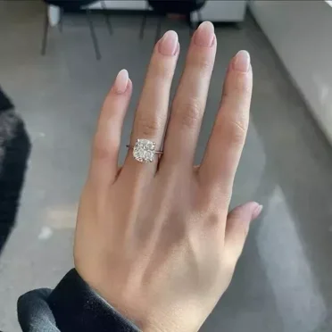 4Ct Cushion Cut Lab Created Diamond Wedding Engagement Ring 14KWhite Gold Plated