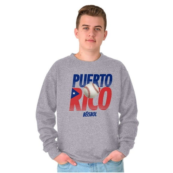 Puerto Rico Pride Baseball PR Sports Sweatshirt for Men or Women Brisco Brands S