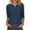 Navy, variant on ShiShine Women's 3/4 Length Sleeve Henley Tops V Neck Business Casual Work T Shirts 2025 Fall Outfits Fashion Clothes