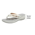 thumbnail image 4 of Summer Thick Bottom Flip Flops Women's Wedge Beach Sandals, 4 of 4