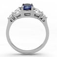 thumbnail image 3 of Luxe Jewelry Designs Women's Stainless Steel Engagement Ring with Blue Montana Synthetic Glass Stone, 3 of 4