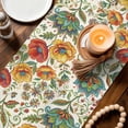 thumbnail image 3 of Green Yellow Paisley Table Runner 120 Inches, Vintage Boho Floral Botanical Bed Runner Dresser Scarves Tabletop for Indoor Outdoor Parties/Ceremony/Banquet, 13"x 120", 3 of 9