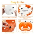thumbnail image 4 of Indoor Flea & Bed Bug Trap (2-Pack) - Light Attractant & Sticky Glue Discs | Includes 6 Refills & 6 Bulbs | Natural Non-Chemical Pest Control - PUMPKIN, 4 of 4