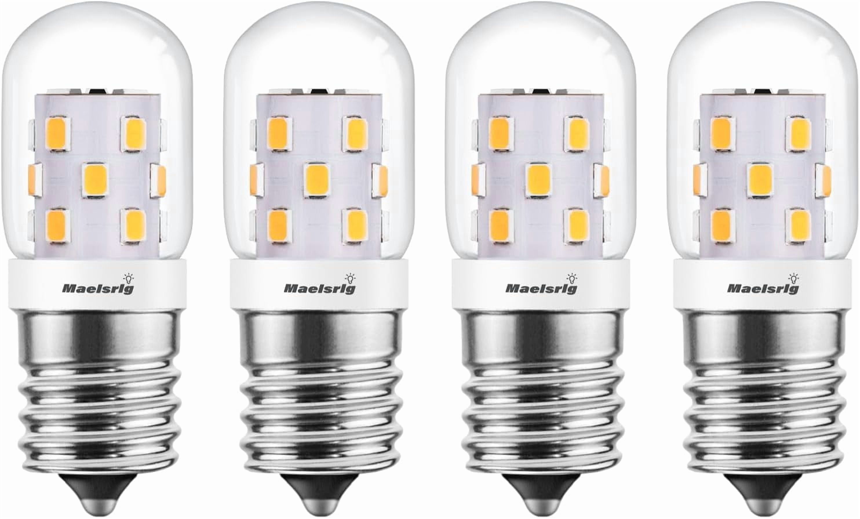 PYYAN-Microwave Light Bulbs Under Hood 40W Equivalent, E17 LED Bulb Dimmable for Range Hood, 3W 380 Lumens, LED Appliance Light Bulb Over Stove, Warm White 3000K, 4 Pack