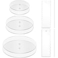 thumbnail image 1 of Ailaxq Acrylic Round Cake Discs Set 6.5”, 8.5”, 10.5” 2 Circles Each Size, Comb Icing Scraper, Edge Smoother Cream Scraper, 1 of 7
