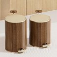 thumbnail image 2 of Trash Can Wood Pattern Waste Bin With Lid Sealed SlipResistant For Living Room Bedroom Kitchen Office, 2 of 5