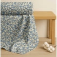 thumbnail image 4 of Soimoi White Cotton Cambric Fabric Forget Me Not Bush Floral Print Fabric By the Yard 58 Inch Wide, 4 of 7