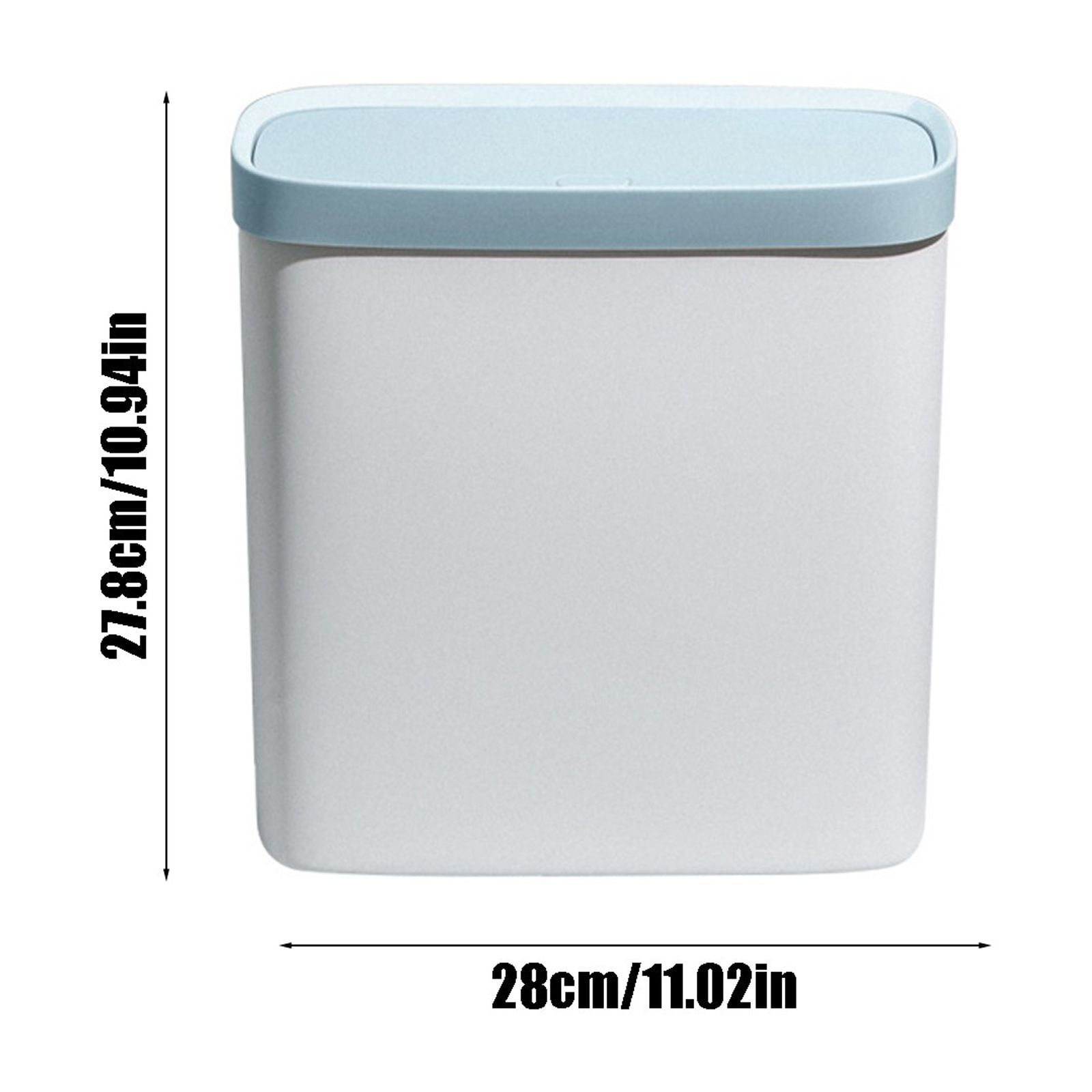 Kitchen Trash Can, Step-On Garbage Can with Lid, Tall Kitchen & Bathroom Trash Can, Small Office Waste Bin, Blue - Xuniizn