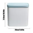 thumbnail image 3 of AuroraX Bathroom Trash Can with Press Top Lid 2.6 Gallon Blue Stylish Garbage Container Basket Plastic Modern Trash Bin for Toilet Bedroom Kitchen, 3 of 6