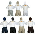 thumbnail image 1 of 4pc Set Boy Toddler Formal Yellow Bow Tie White Navy Khaki Shorts+Hat S-4T, 1 of 2