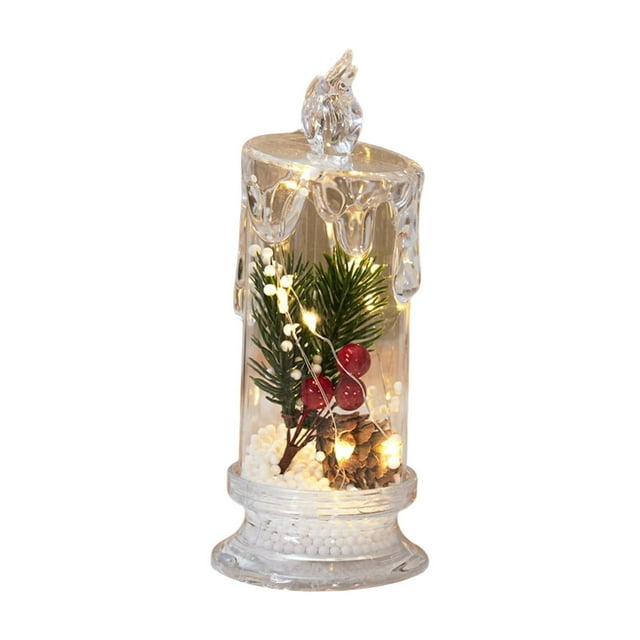 Bwiyojiz Home Decor Christmas Decorations Decoration Holiday Products LED Candle Lights Simulation Electronic Candles Crystal Tree Ambient Props Gifts, Gifts for Sisters