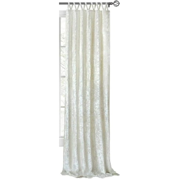 Harper Criss-Cross Window Curtain Panel - 50x63 Creamy White