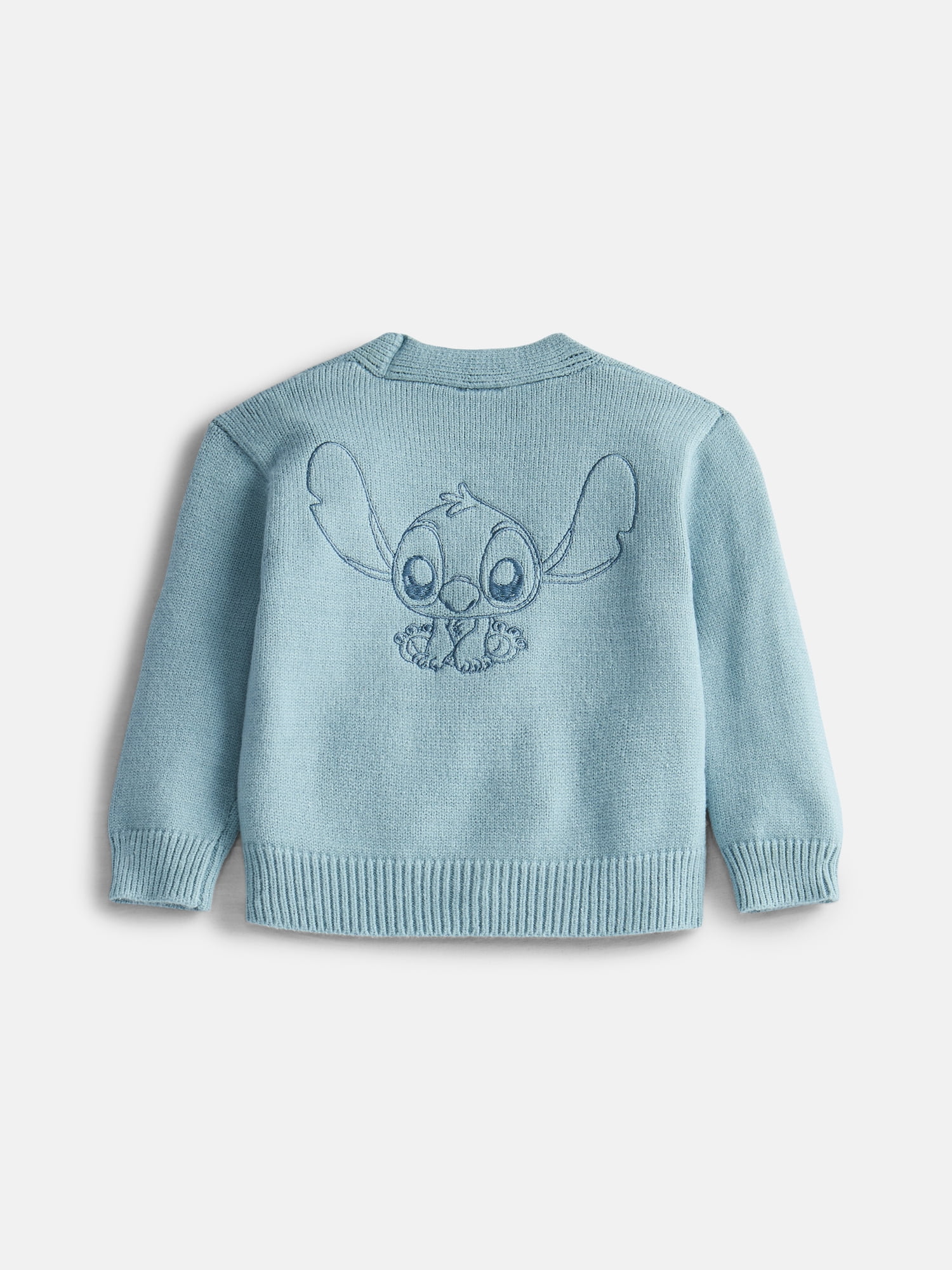Disney Baby Wishes + Dreams Stitch Embroidered Cardigan with Long Sleeves, Sizes 0/3M-18M
