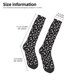 thumbnail image 2 of Fotbe Black White Leaves Calcetas Divertidas Estampadas para Hombre y Mujer, Calcetas de Algodón hasta la Rodilla para Caminar, Correr, Enfermería y Embarazo, 2 of 6