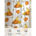 thumbnail image 6 of Orange Pumpkin Sheer Curtains 84 inches Long, Fall Thanksgiving Plant Linen Rustic Light Filtering Sheer Window Curtains Rod Pocket Voile Drapes for Bedroom Living Room, 52"W x 84"L 2 Panels, 6 of 7