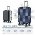 thumbnail image 6 of Easygdp Blue Gingham Buffalo Check Print Elastic and Washable Suitcase Protective Cover with Hidden Zipper Fits 18-32 inch Luggage -X-Large, 6 of 9
