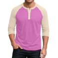 thumbnail image 3 of Men’s Three Quarter Sleeve Baseball T-Shirt Casual Cotton Sport Athletic Top, 3 of 8