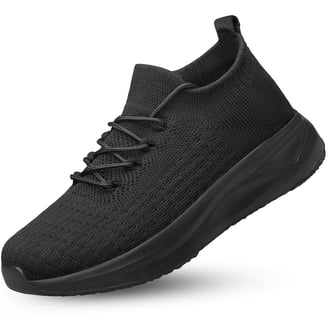 Men\'s Black Athletic Shoes - Comfort Runner HCNTES Running Shoes for Men Sneakers Cushion Walking Shoes  main image 4