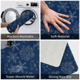 thumbnail image 4 of Haiem Snowflake Dark Blue Front Door Mat Indoor Outdoor Entrance, Waterproof All-Season, All-Weather Doormat, Durable Flannel Fabric, Fade Resistant, Low Profile, 16x24in, 4 of 9