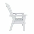 thumbnail image 2 of WestinTrends Malibu 6 Piece Adirondack Patio Dining Set with Bench, All Weather Poly Lumber Outdoor Table and Chairs, 71" Trestle Dining Table, 4 Adirondack Chair with Dining Bench, White, 2 of 9