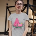 thumbnail image 3 of Tee Hunt Best Mom Ever T-Shirt Mother's Day Cute Watermelon Mama and a Kid Women's T-Shirt Tee, Gray, XX-Large, 3 of 5