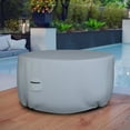 thumbnail image 6 of Round Patio Table Cover 18 Oz Waterproof - 100% Weather Resistant Outdoor Round Table Cover with Air Pocket and Drawstrap for Snug Fit (48" Dia x 24" H, Grey), 6 of 7