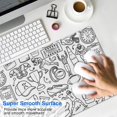 thumbnail image 4 of Long Mouse Pads for Desk,Football Icons Pattern Desk Mats on Top Of Desks, Desk Mouse Pad Extra Large with 3mm Non-Slip Base and Stitched Edge for Gaming,Office,Work,Home 31.5"x11.8", 4 of 6