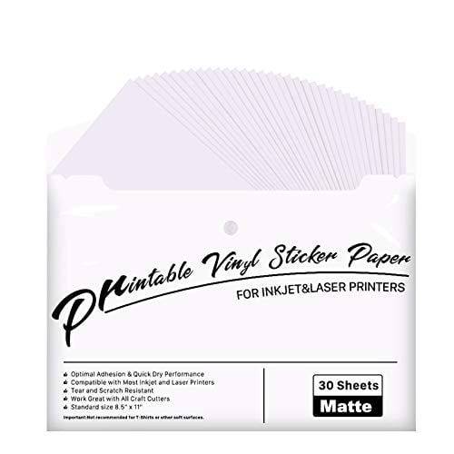 printable vinyl for inkjet printer 30 pack printable vinyl sticker