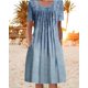 thumbnail image 4 of Vestido Medlor para mujer con estampado floral bohemio de verano y bolsillos, 4 of 6